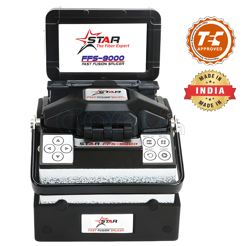 STAR FFS-9000 | 6-Motors Core Alignment Splicing Machine | First Made in India Fusion Splicer | Approved by Telecommunication Engineering Centre (TEC TSEC Approved)