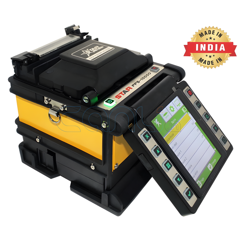 STAR FFS-10000 | Advanced &amp; Powerful 6-Motors Core Alignment Splicing Machine | First Made in India Fusion Splicers | Heavy Duty Battery Pack