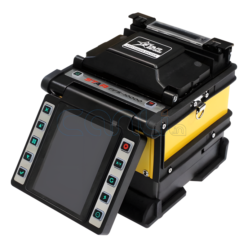STAR FFS-10000 | Advanced &amp; Powerful 6-Motors Core Alignment Splicing Machine | First Made in India Fusion Splicers | Heavy Duty Battery Pack