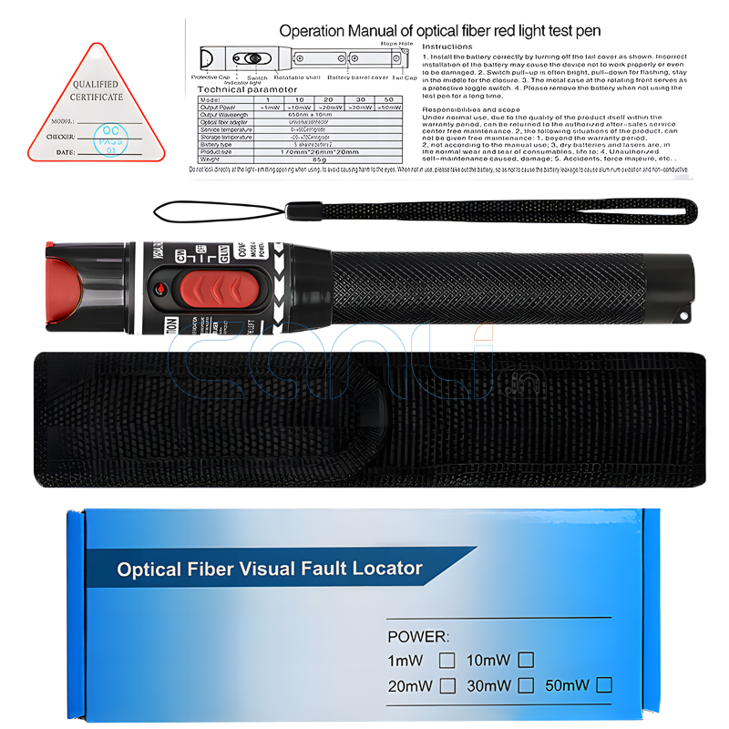 50mW 30km VFL Metal Slide Type Visual Fault Locator