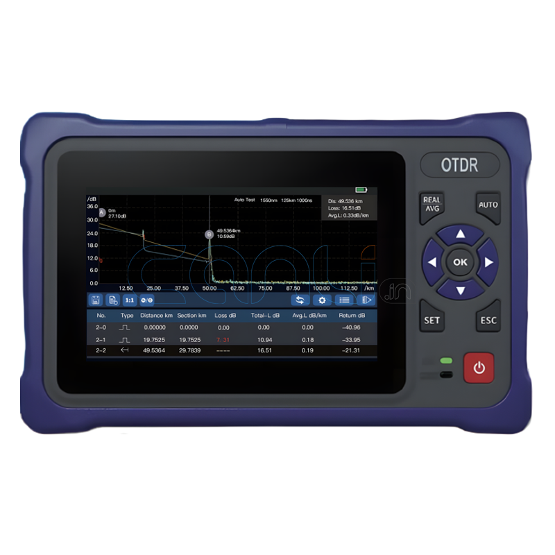 26dB 50km 1310/1550nm OTDR | Imported Low Cost High Precision Mobile OTDR | 10mW VFL | Power Meter | LED torch