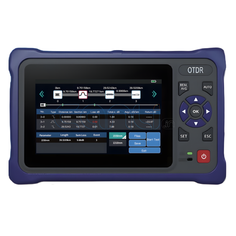26dB 50km 1310/1550nm OTDR | Imported Low Cost High Precision Mobile OTDR | 10mW VFL | Power Meter | LED torch