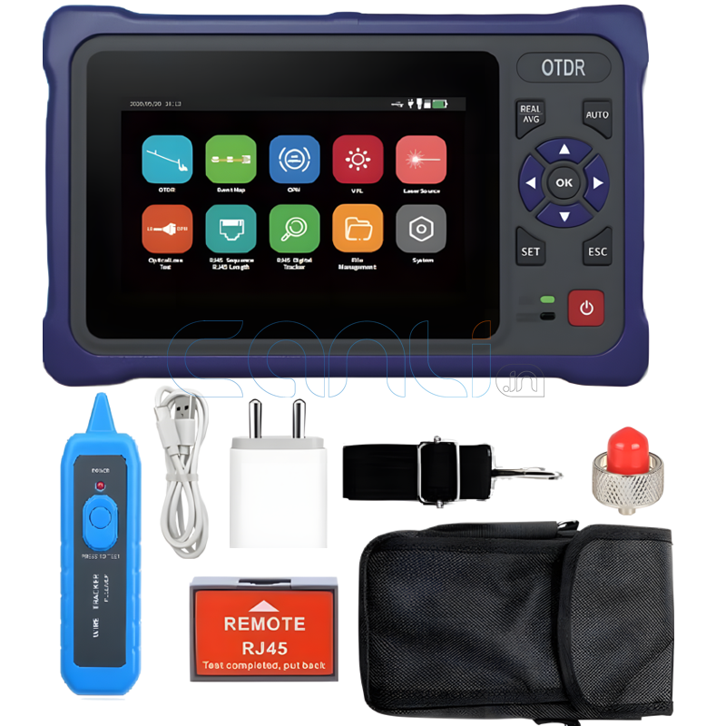 26dB 50km 1310/1550nm OTDR | Imported Low Cost High Precision Mobile OTDR | 10mW VFL | Power Meter | LED torch