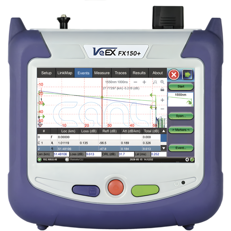 VEEX FX150+ 30dB | FX150+ Mini OTDR for FTTx and Metro Fiber Networks