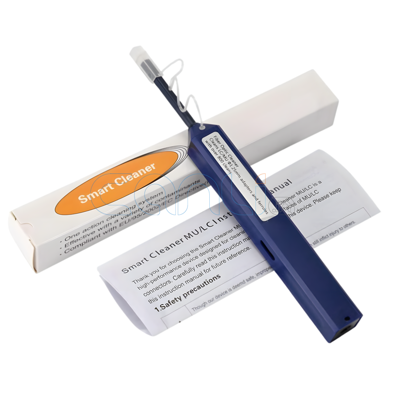 LC/MU 1.25mm - One Click Fiber Optic Cleaner, Fiber Optic connectors Cleaning, Fiber Optic Cleaner Pen with 800+ Cleans for UPC/APC Ferrules Push Type