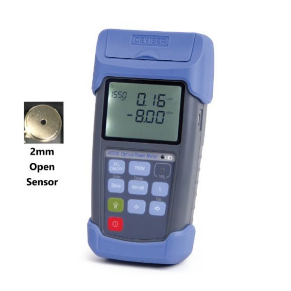 Deviser AE230-I Optical Power Meter | 2mm Open Sensor Core Fiber Test